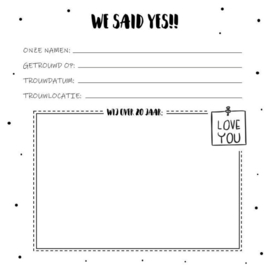 Gastenboek - Just married - Pakketpost!