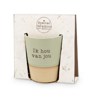 Mok - Groen - Ik hou van jou - Pakketpost!