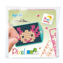 23161 - Pixelset sleutelhanger - Axolotl roze