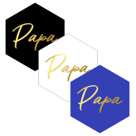 Stickers - Papa - 40x35mm - 10 stuks