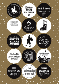 Stickervel Sinterklaas Goud A8211