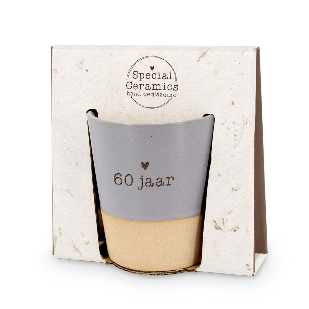 Mok - Blauw - 60 jaar - Pakketpost!