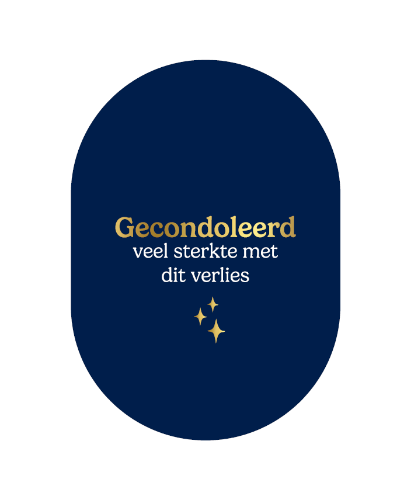 Luxe wenskaart ovaal - A6 - Gecondoleerd - Enkele Kaart