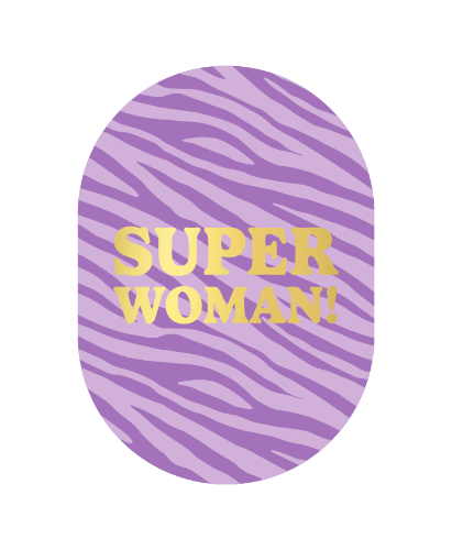 Luxe wenskaart ovaal - A6 - Super woman! - Enkele kaart