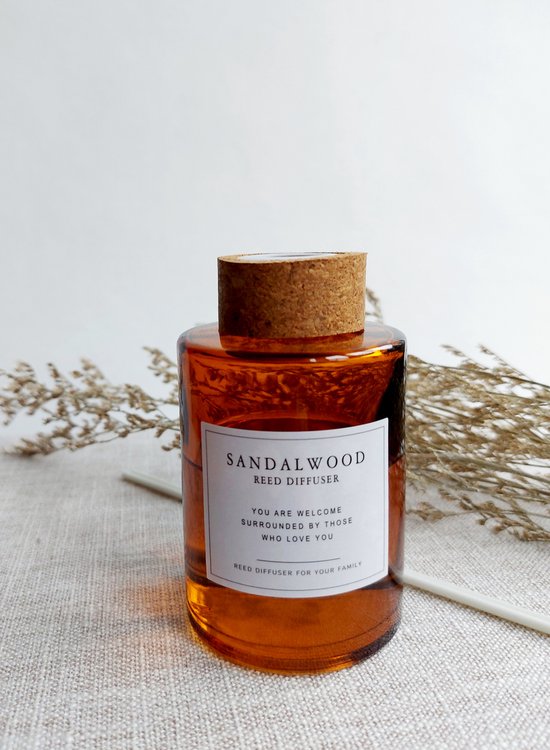 Geurstokjes - Sandalwood - 80 ml - Pakketpost!