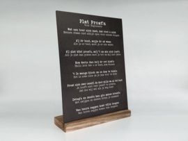 3028 - Tekst Bord In Standaard - Plat Proat'n - 30x21cm - Pakketpost!