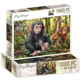 Puzzel Apen 1000 stukjes - PAKKETPOST!