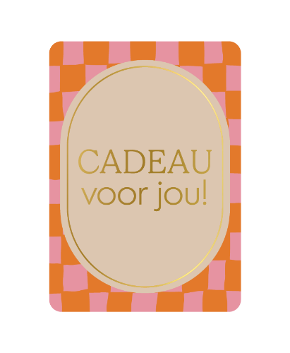 Luxe wenskaart - A6 - Cadeau voor jou! - Enkele kaart