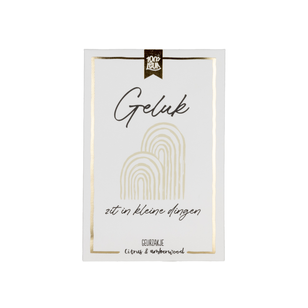 Geurzakje - Geluk zit in kleine dingen - Citrus & amberwood