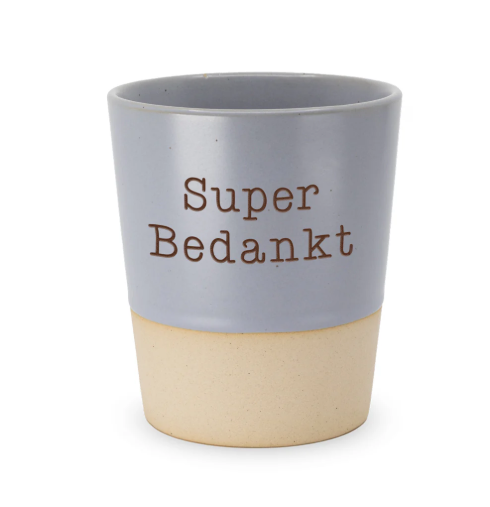 Mok - Blauw - Super bedankt - Pakketpost!