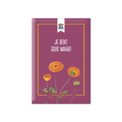 Bloemenzaadjes - Jij bent goud waard - Goudsbloem