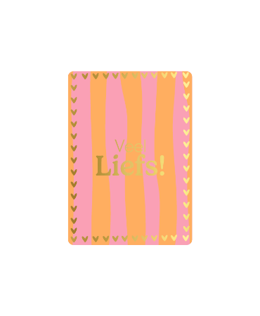 Luxe wenskaart - A6 - Liefs! - Enkele kaart