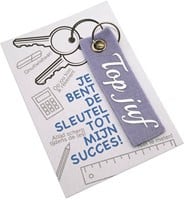 Sleutelhanger - Top Juf - Lila - Je bent de sleutel tot mijn succes!