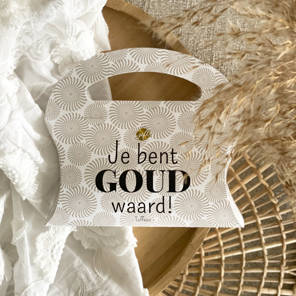 Toffees in cadeauverpakking - Je bent goud waard!