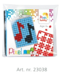 23038 Pixel sleutelhanger set compleet - Muziek noten