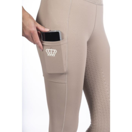 Rijleggings -Lavender Bay- Silicoonzit- Taupe
