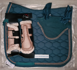 Luxe Voordeel Set Glamour Style Petrol Flex  M Rose full GRATIS HALSTERSET!!