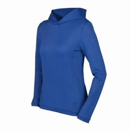 EQUESTRIAN PRO EMBOSSED HOODIE POLYGIENE- Blauw