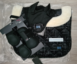 Luxe voordeel set Port royal zwart beschermers Pony!