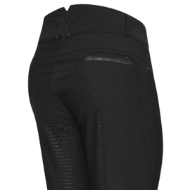 Riding breeches IRHEl Capone high waist winterwarm FullGrip- Zwart