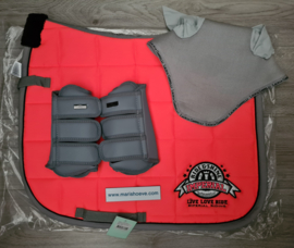 Luxe voordeel set Ride and Shine neon beschermer voorbeen cob!