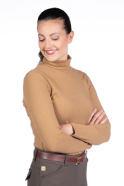 Shirt met coltrui -Marrakesh-Lichtbruin