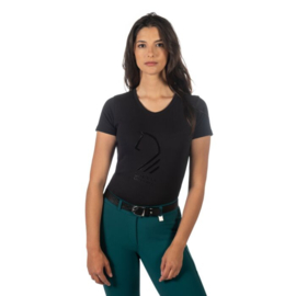 T-shirt -Amalfi Horse Head-Zwart