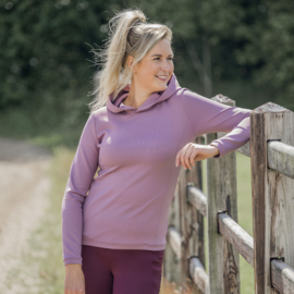 EQUESTRIAN PRO EMBOSSED HOODIE POLYGIENE- Grape