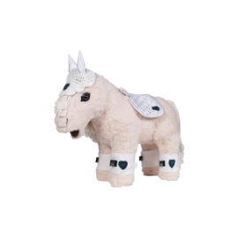 wedstrijdset -Cuddle Pony- wit-donkerblauw
