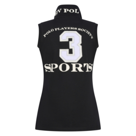 Polo shirt mouwloos Favouritas-Zwart