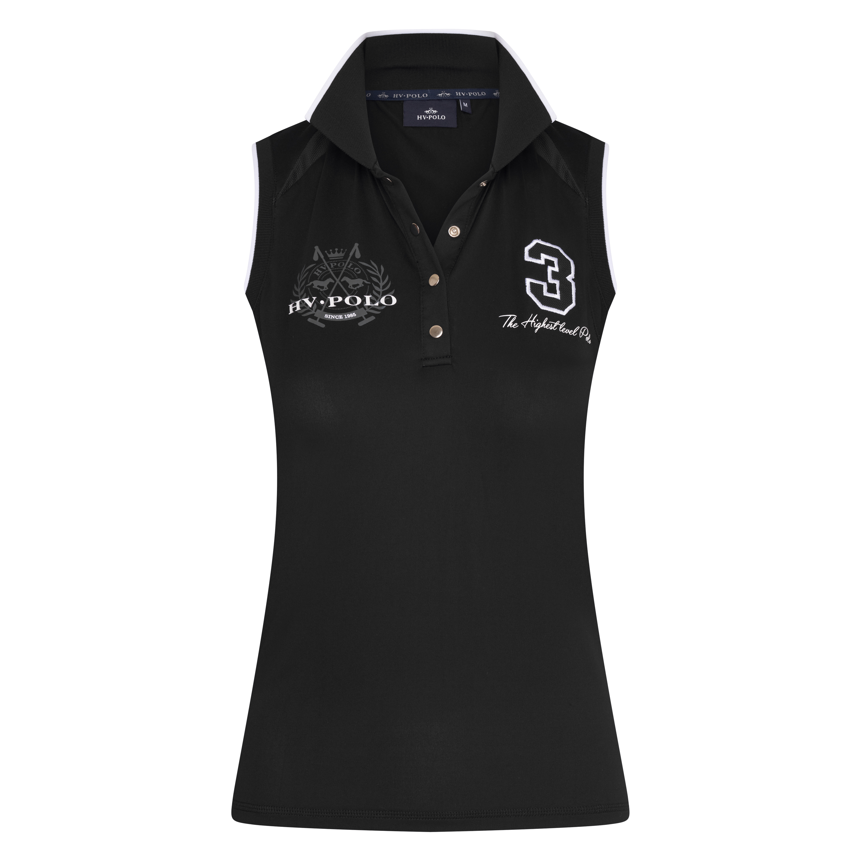Poloshirt mouwloos Favouritas Tech- Zwart