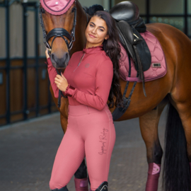 Riding tights IRHShiny Sparks FullGrip- Dark Rosy