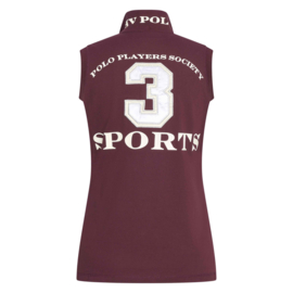 Polo shirt mouwloos Favouritas-Dark Berry