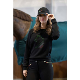 Shirt -Amalfi Horse Head- Zwart