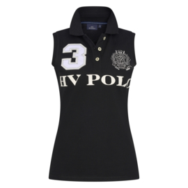 Polo shirt mouwloos Favouritas-Zwart