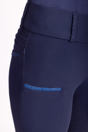Riding tights IRHShiny Sparks FullGrip- Navy