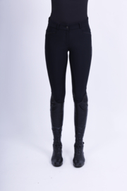 Riding breeches IRHEl Capone high waist winterwarm FullGrip- Zwart