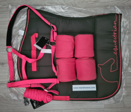 Luxe Voordeel Set  Equestrian Donkergroen/roze full!