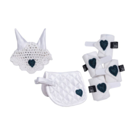 wedstrijdset -Cuddle Pony- wit-donkerblauw