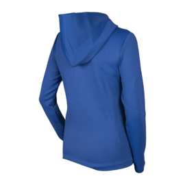 EQUESTRIAN PRO EMBOSSED HOODIE POLYGIENE- Blauw