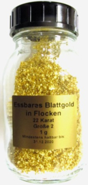 Eetbaar goud in vlokken 1 gram