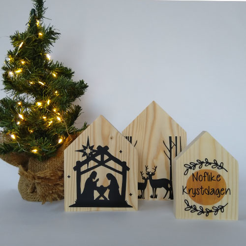 houten huisje kerstdecoratie