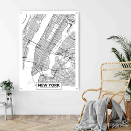 New York city map op aluminium