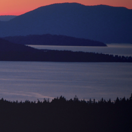 Sunset over mountains