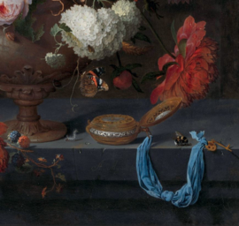 Dubbelzijdige kunst: De menagerie, Melchior d'Hondecoeter met Stilleven met bloemen