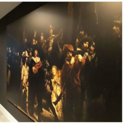 De nachtwacht van Rembrandt van Rijn op aluminium, 170x140cm zonder ophangsysteem