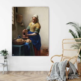 Dubbelzijdige kunst: Stilleven met bloemen met het Melkmeisje van Vermeer