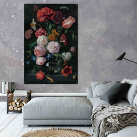 Jan Davidzs de Heem - Stilleven met bloemen op acrylglas, 200x135cm met ophangsysteem