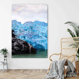 ​Dubbelzijdige kunst: Mountain phantasma met Glacier lago grey