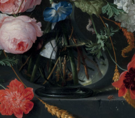 Jan Davidzs de Heem - Stilleven met bloemen op acrylglas, 200x135cm met ophangsysteem